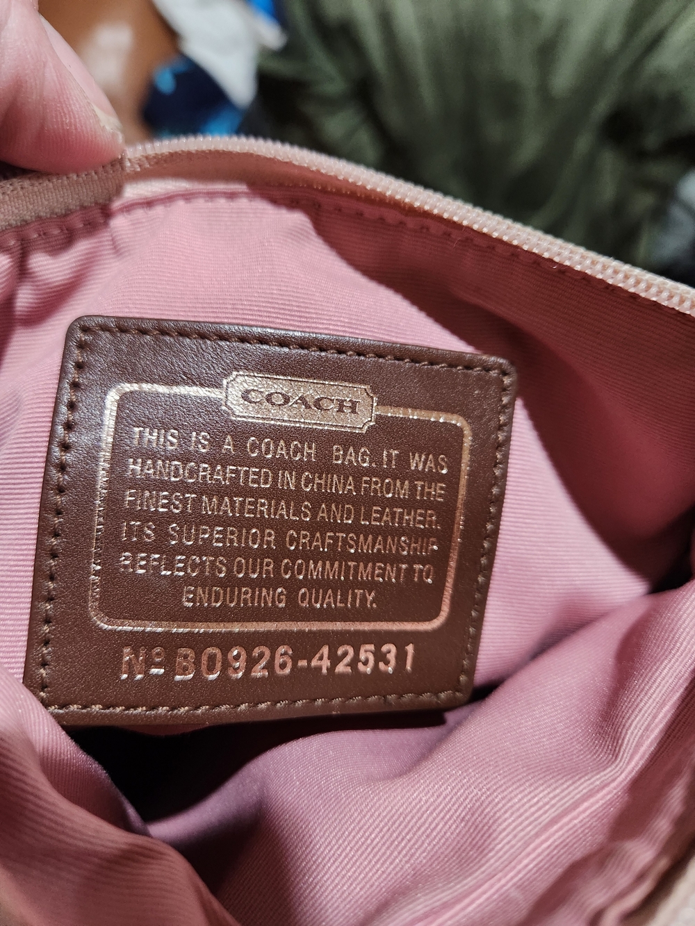 Coach Optic C Signature Lurex Poppy Swingpack Crossbody – Rose Gold & Khaki